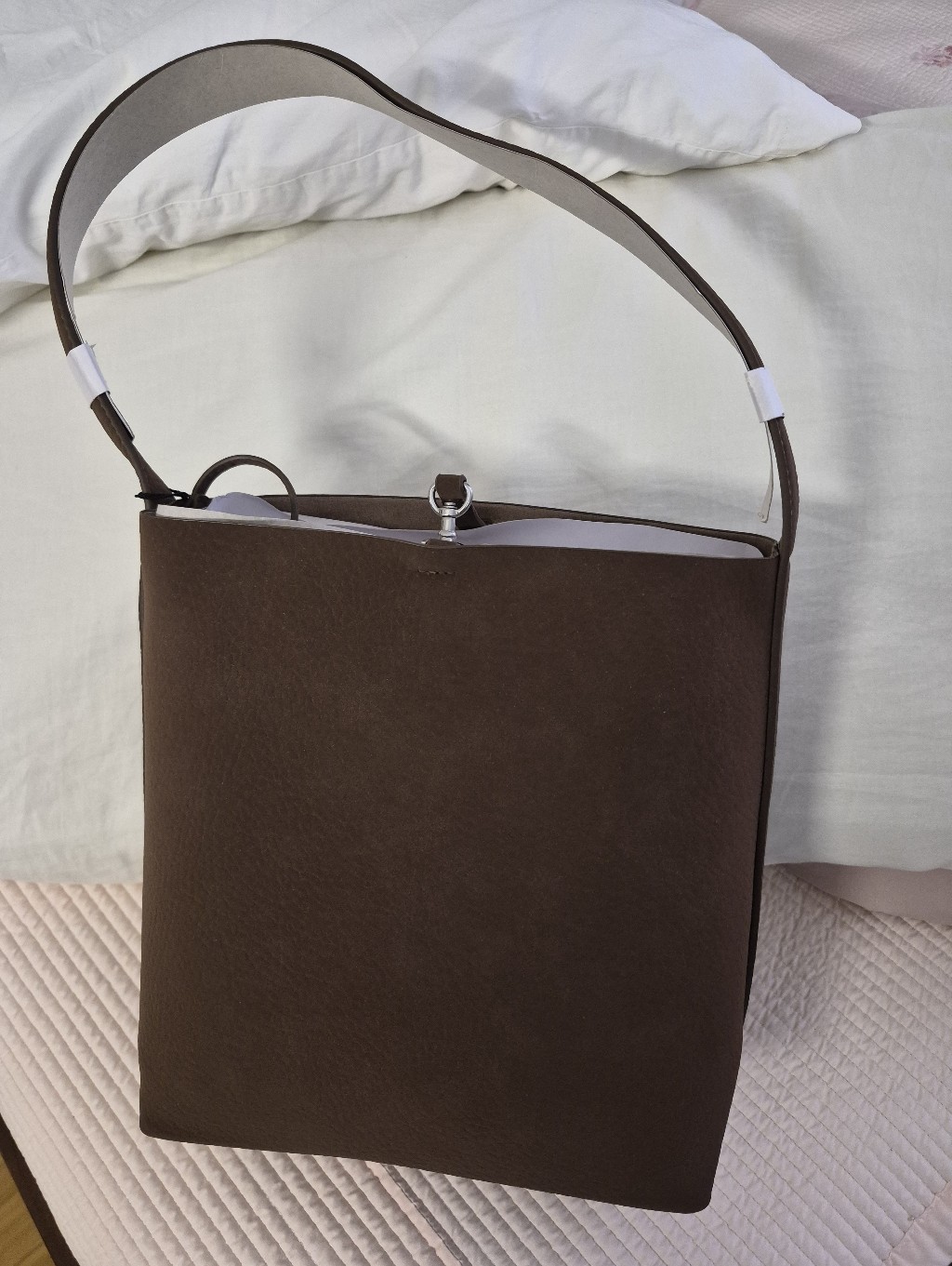 Zara Brown Bucket Shoulder Bag